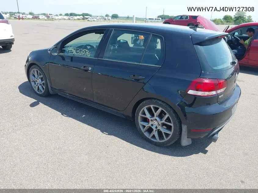 2013 Volkswagen Gti 4-Door VIN: WVWHV7AJ4DW127308 Lot: 45232536