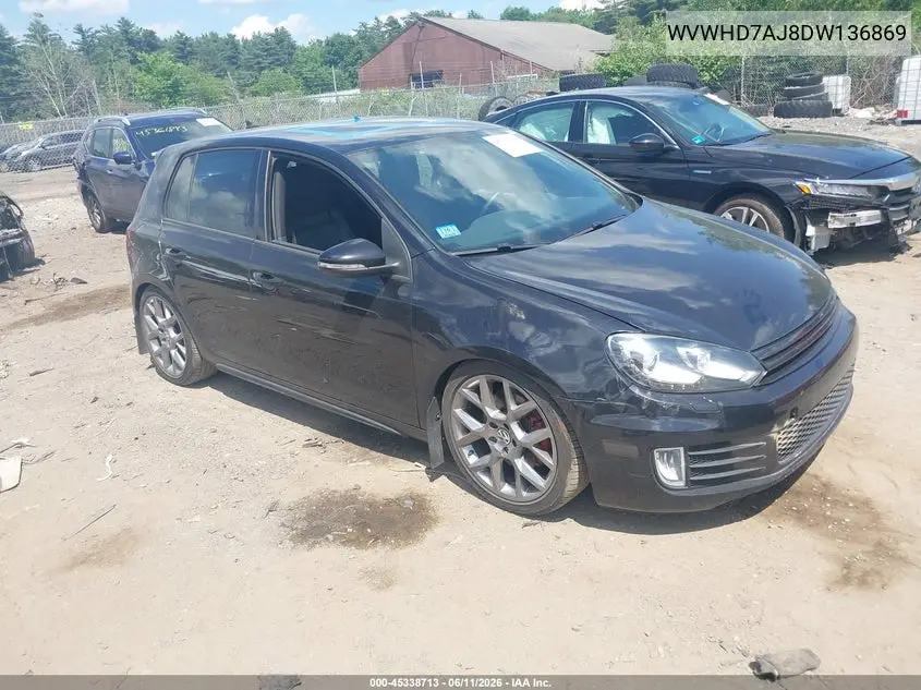 2013 Volkswagen Gti Drivers Edition VIN: WVWHD7AJ8DW136869 Lot: 45338713
