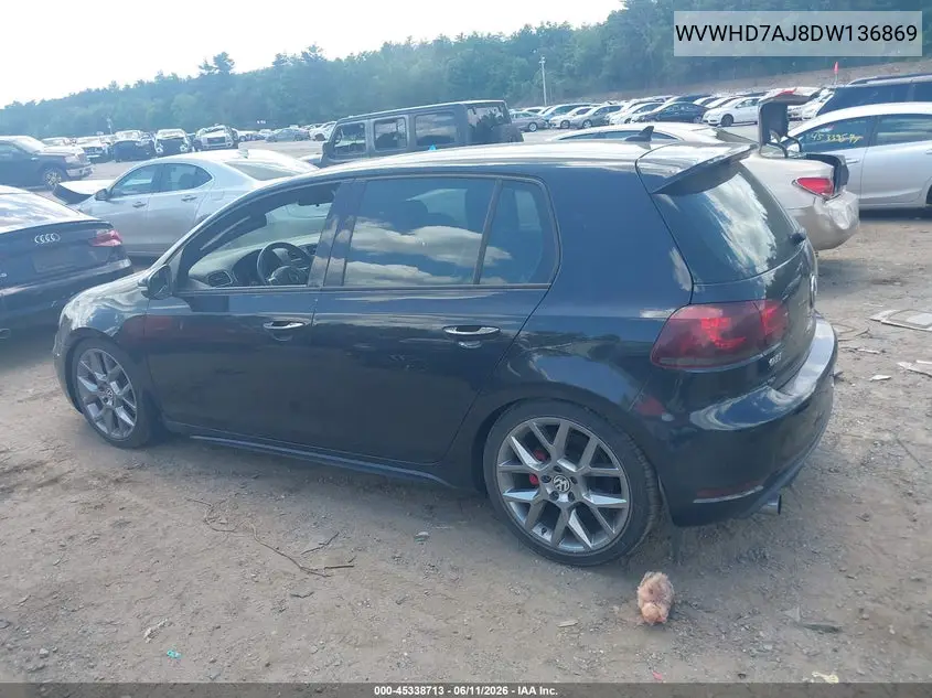 2013 Volkswagen Gti Drivers Edition VIN: WVWHD7AJ8DW136869 Lot: 45338713
