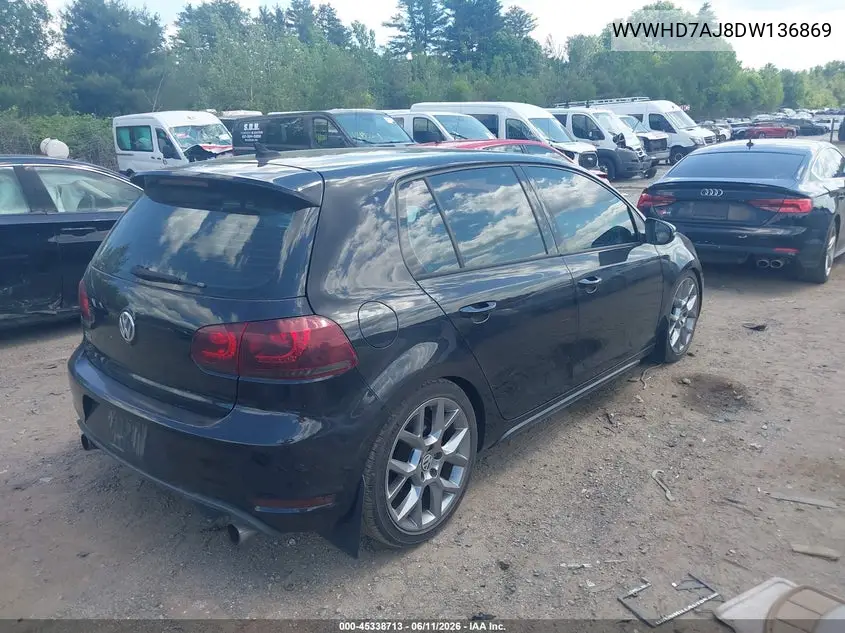 2013 Volkswagen Gti Drivers Edition VIN: WVWHD7AJ8DW136869 Lot: 45338713