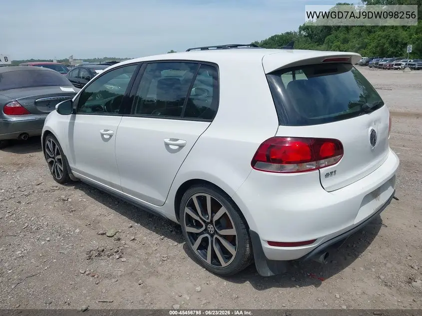 2013 Volkswagen Gti 4-Door Autobahn VIN: WVWGD7AJ9DW098256 Lot: 45456798