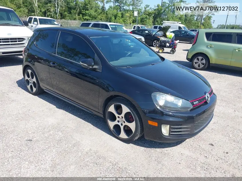 2013 Volkswagen Gti 2-Door VIN: WVWEV7AJ7DW127032 Lot: 45480249