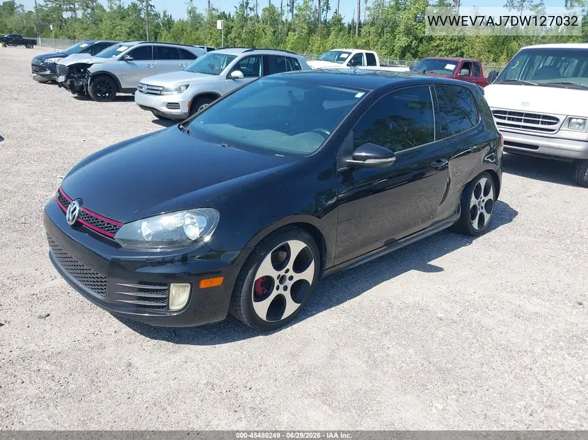 2013 Volkswagen Gti 2-Door VIN: WVWEV7AJ7DW127032 Lot: 45480249