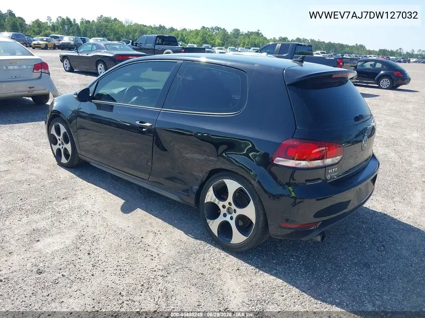 2013 Volkswagen Gti 2-Door VIN: WVWEV7AJ7DW127032 Lot: 45480249