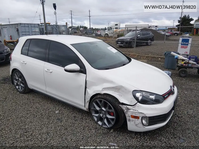 2013 Volkswagen Gti Wolfsburg Edition VIN: WVWHD7AJ4DW139820 Lot: 45482804
