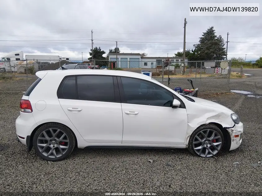 2013 Volkswagen Gti Wolfsburg Edition VIN: WVWHD7AJ4DW139820 Lot: 45482804