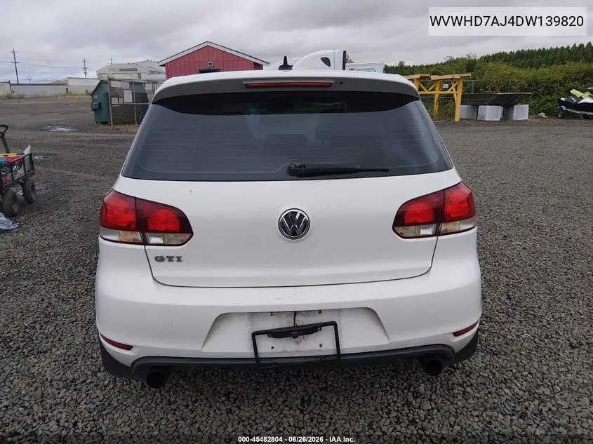 2013 Volkswagen Gti Wolfsburg Edition VIN: WVWHD7AJ4DW139820 Lot: 45482804