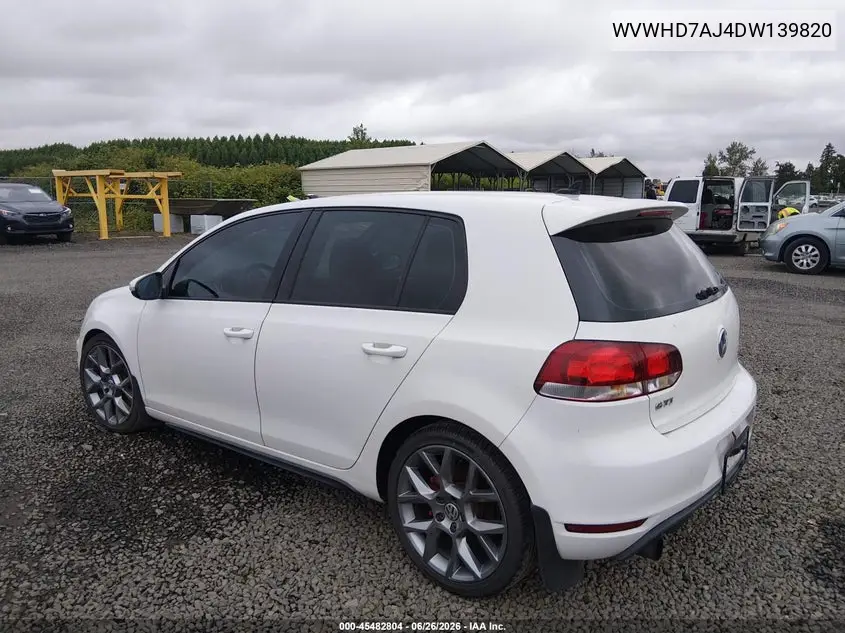 2013 Volkswagen Gti Wolfsburg Edition VIN: WVWHD7AJ4DW139820 Lot: 45482804