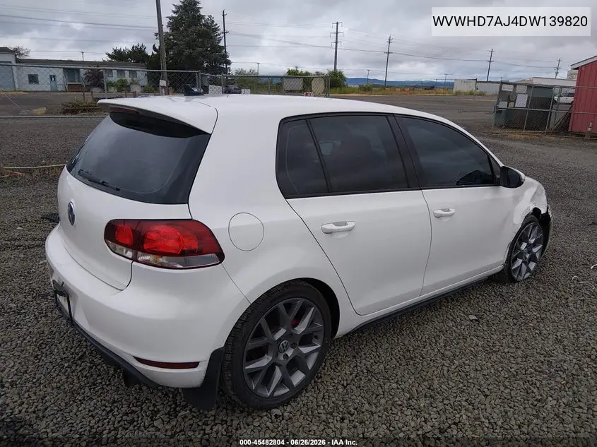 2013 Volkswagen Gti Wolfsburg Edition VIN: WVWHD7AJ4DW139820 Lot: 45482804