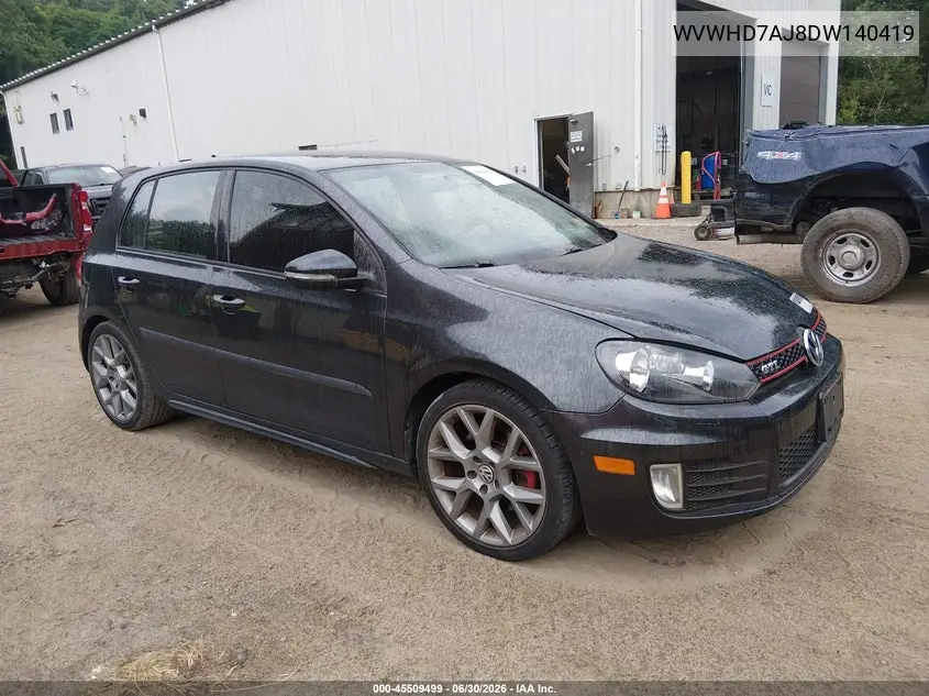 2013 Volkswagen Gti Wolfsburg Edition VIN: WVWHD7AJ8DW140419 Lot: 45509499