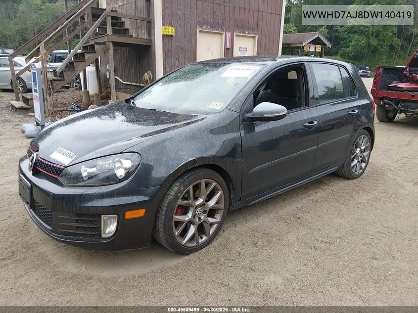 2013 Volkswagen Gti Wolfsburg Edition VIN: WVWHD7AJ8DW140419 Lot: 45509499
