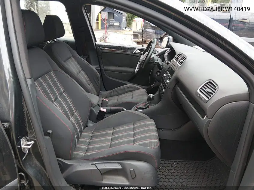 2013 Volkswagen Gti Wolfsburg Edition VIN: WVWHD7AJ8DW140419 Lot: 45509499