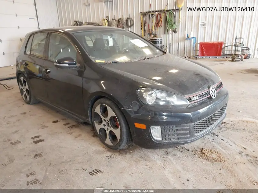 2013 Volkswagen Gti 4-Door VIN: WVWGD7AJ3DW126410 Lot: 45552461