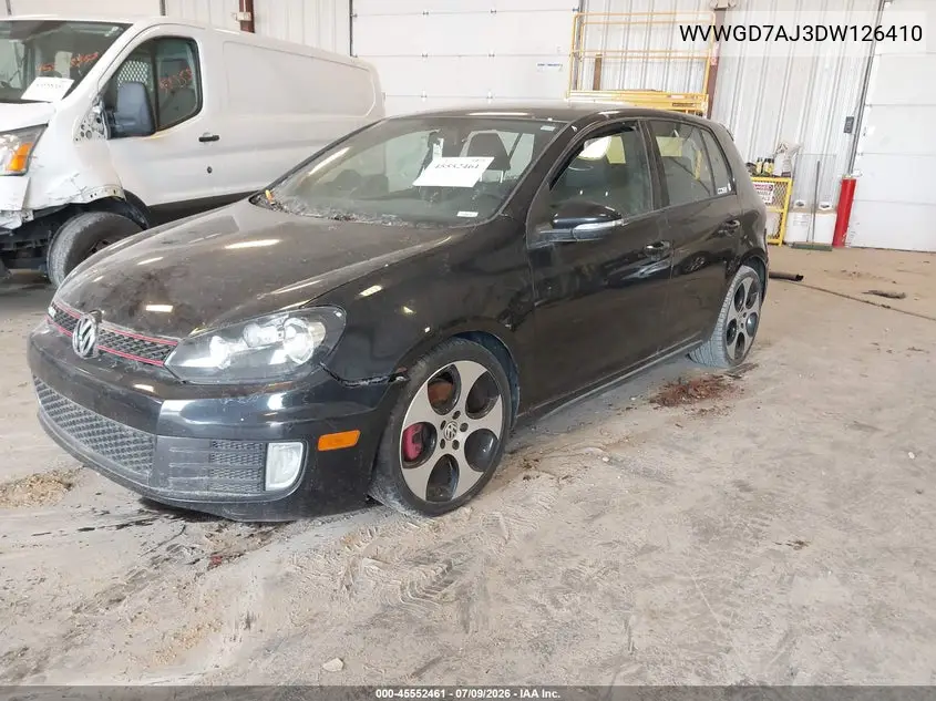 2013 Volkswagen Gti 4-Door VIN: WVWGD7AJ3DW126410 Lot: 45552461