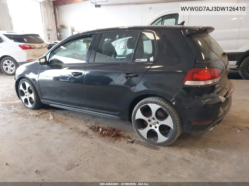 2013 Volkswagen Gti 4-Door VIN: WVWGD7AJ3DW126410 Lot: 45552461