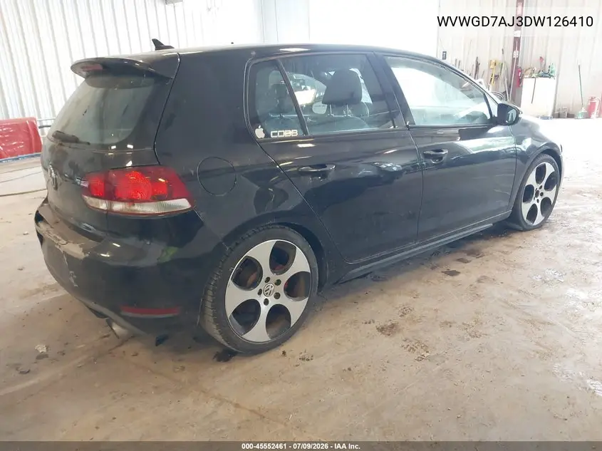 2013 Volkswagen Gti 4-Door VIN: WVWGD7AJ3DW126410 Lot: 45552461