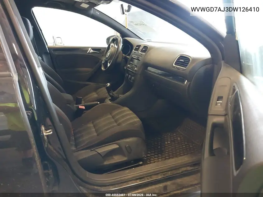 2013 Volkswagen Gti 4-Door VIN: WVWGD7AJ3DW126410 Lot: 45552461