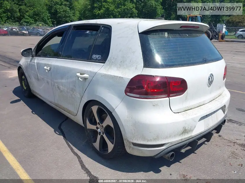 2013 Volkswagen Gti 4-Door/4-Door Autobahn/Drivers Edition/Wolfsburg Edition VIN: WVWHD7AJ4DW139977 Lot: 45592587