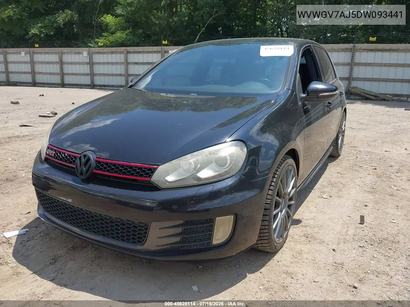 2013 Volkswagen Gti 4-Door VIN: WVWGV7AJ5DW093441 Lot: 45628114