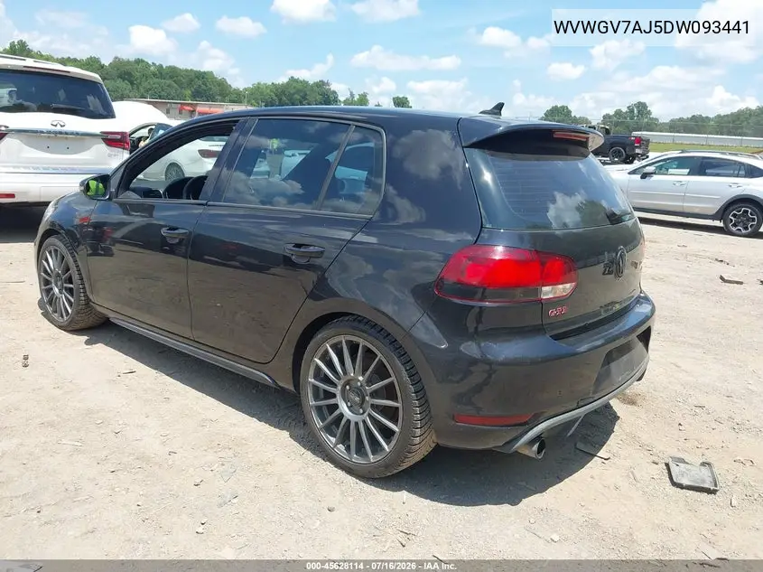 2013 Volkswagen Gti 4-Door VIN: WVWGV7AJ5DW093441 Lot: 45628114