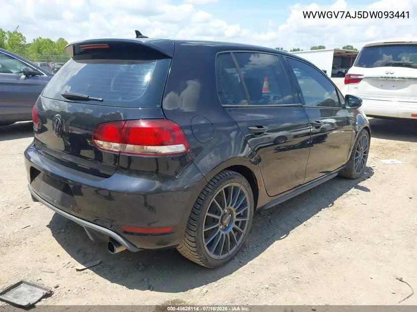 2013 Volkswagen Gti 4-Door VIN: WVWGV7AJ5DW093441 Lot: 45628114