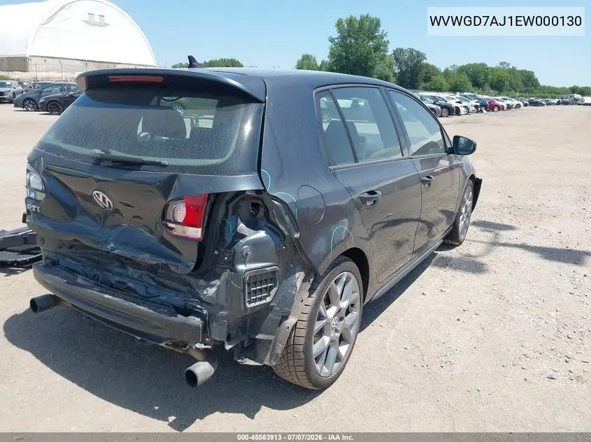 2014 Volkswagen Gti Wolfsburg Edition VIN: WVWGD7AJ1EW000130 Lot: 45563913