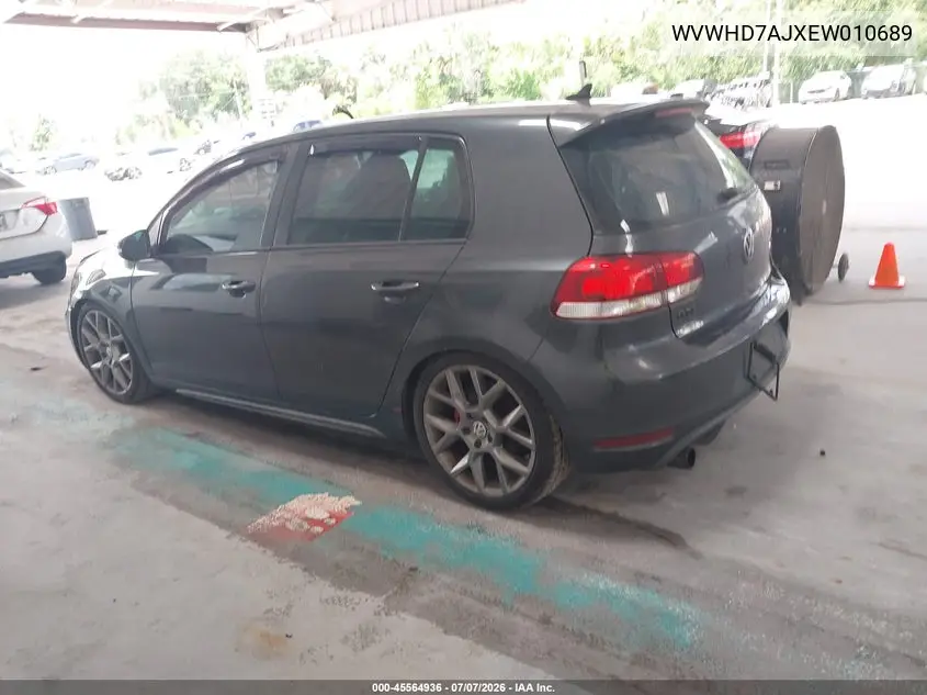 2014 Volkswagen Gti VIN: WVWHD7AJXEW010689 Lot: 45564936