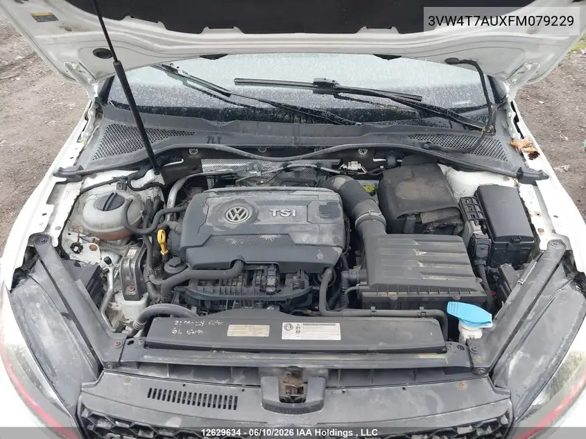 2015 Volkswagen Gti VIN: 3VW4T7AUXFM079229 Lot: 12629634