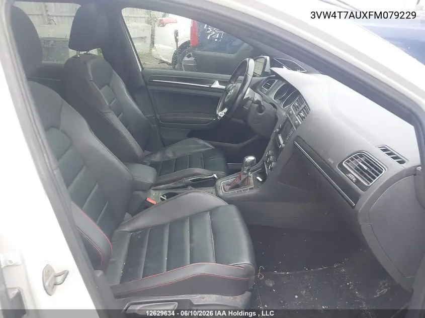 2015 Volkswagen Gti VIN: 3VW4T7AUXFM079229 Lot: 12629634