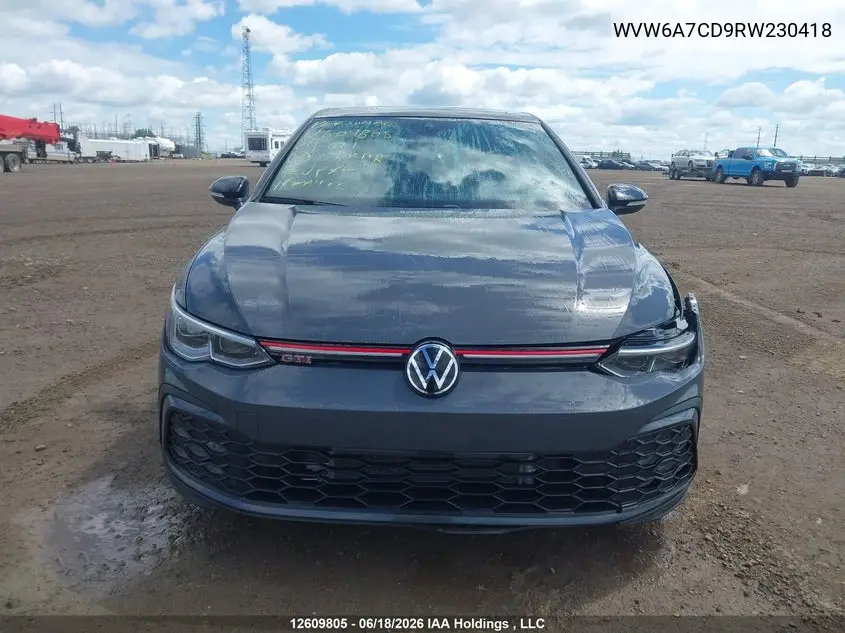 2024 Volkswagen Gti Performance VIN: WVW6A7CD9RW230418 Lot: 12609805