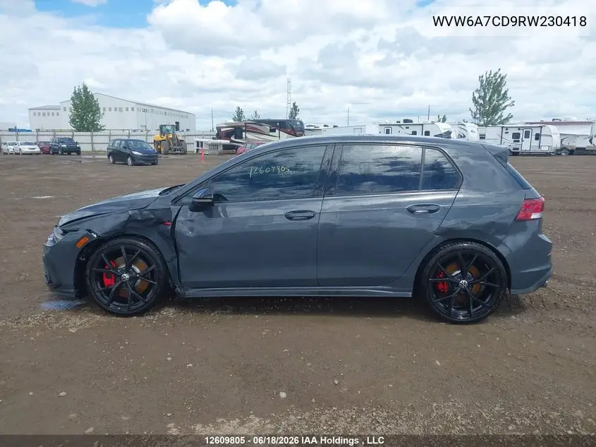 2024 Volkswagen Gti Performance VIN: WVW6A7CD9RW230418 Lot: 12609805