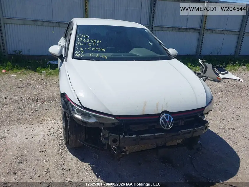 2026 Volkswagen Gti VIN: WVWME7CD1TW204544 Lot: 12625381