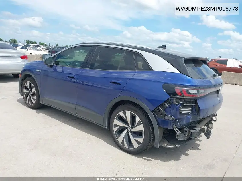 2021 Volkswagen Id.4 1St Edition VIN: WVGDMPE23MP008773 Lot: 45354894