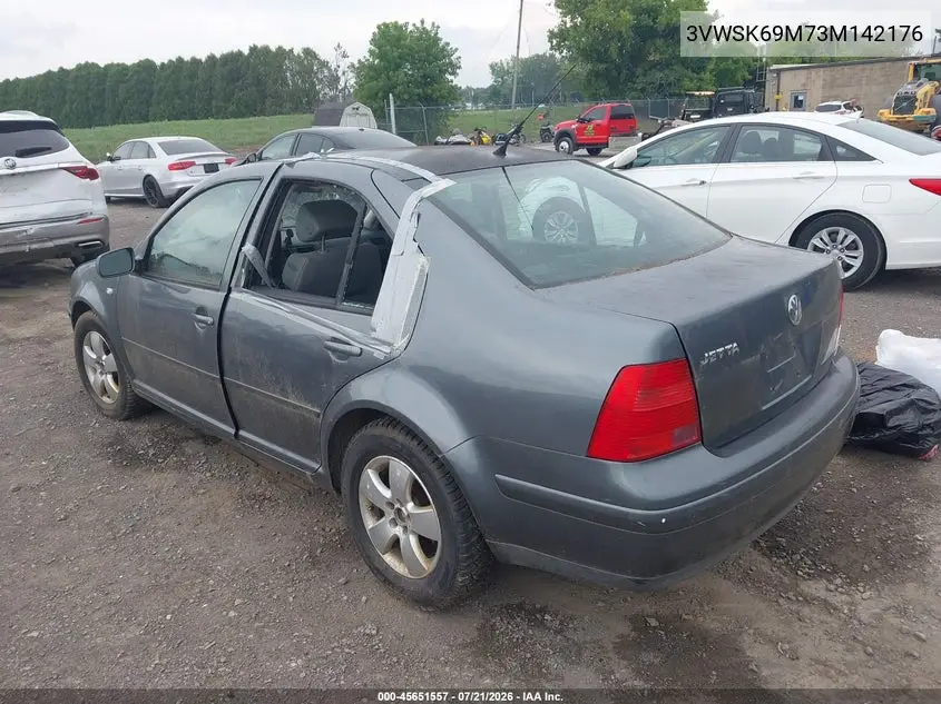 2003 Volkswagen Jetta Gls 2.0L VIN: 3VWSK69M73M142176 Lot: 45651557