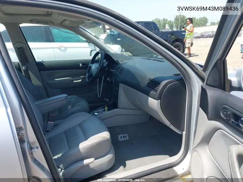 2003 Volkswagen Jetta Gls 2.0L VIN: 3VWSK69M43M089436 Lot: 45665545