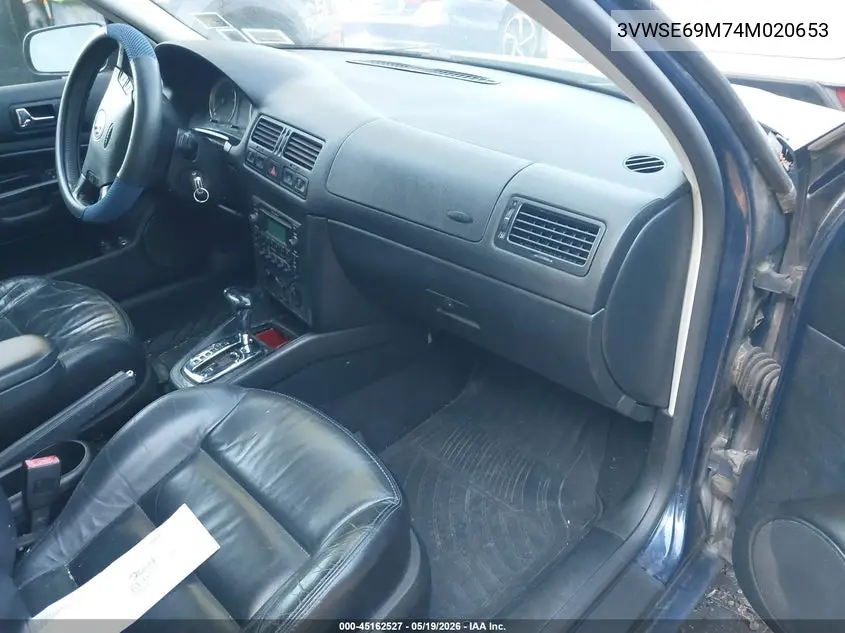 2004 Volkswagen Jetta Gls 1.8T VIN: 3VWSE69M74M020653 Lot: 45162527