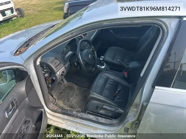 2006 Volkswagen Jetta Gls Tdi VIN: 3VWDT81K96M814271 Lot: 20264444