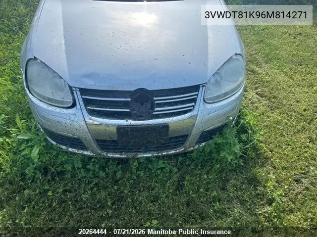 2006 Volkswagen Jetta Gls Tdi VIN: 3VWDT81K96M814271 Lot: 20264444