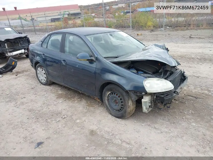 3VWPF71K86M672459 2006 Volkswagen Jetta Value Edition