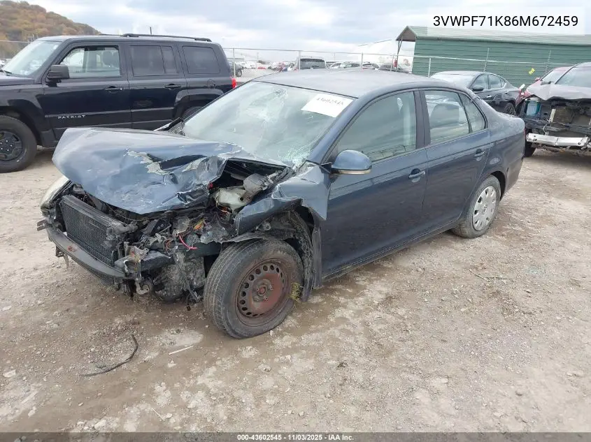 3VWPF71K86M672459 2006 Volkswagen Jetta Value Edition