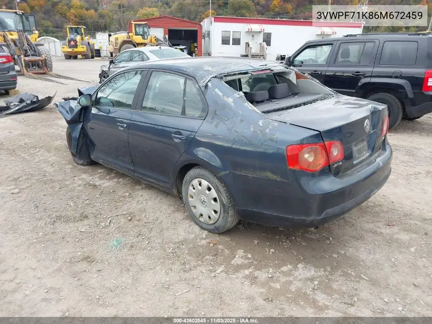 3VWPF71K86M672459 2006 Volkswagen Jetta Value Edition