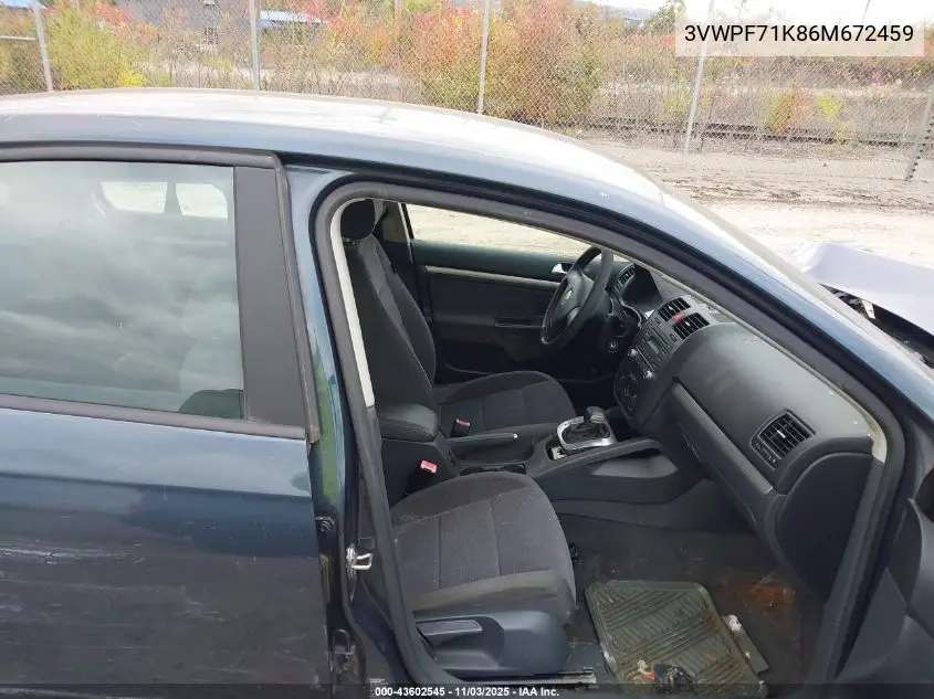 3VWPF71K86M672459 2006 Volkswagen Jetta Value Edition