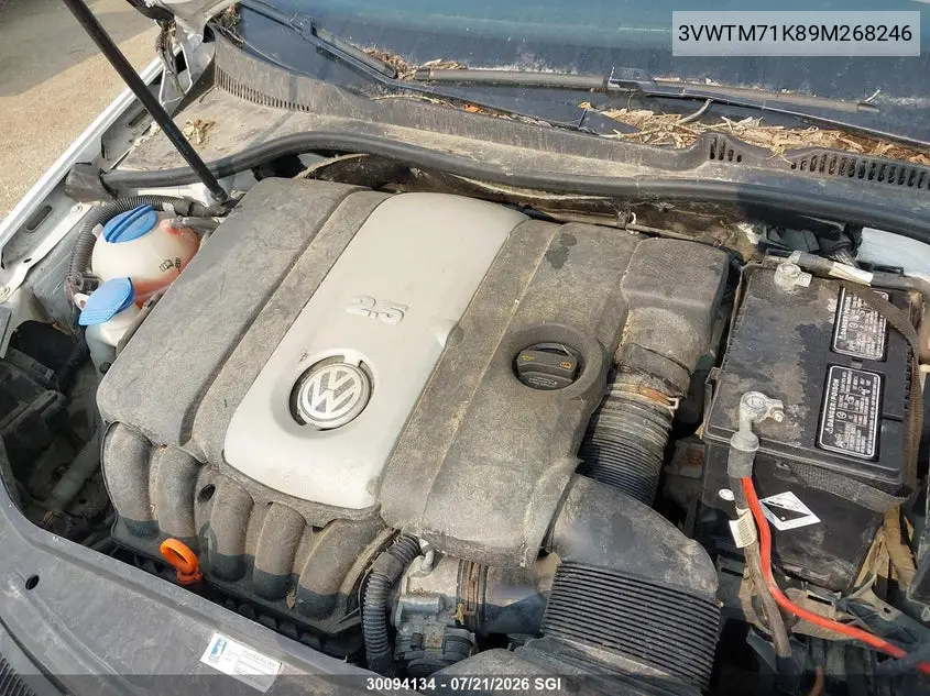 2009 Volkswagen Jetta Se VIN: 3VWTM71K89M268246 Lot: 30094134