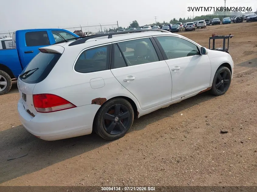 2009 Volkswagen Jetta Se VIN: 3VWTM71K89M268246 Lot: 30094134