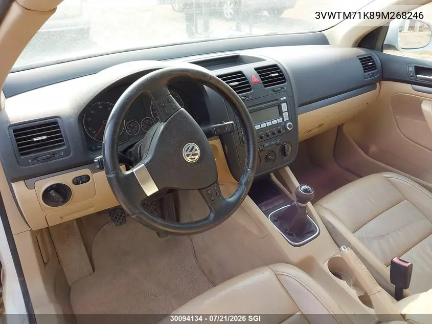 2009 Volkswagen Jetta Se VIN: 3VWTM71K89M268246 Lot: 30094134