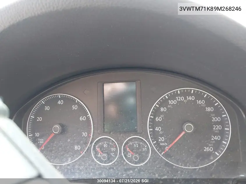 2009 Volkswagen Jetta Se VIN: 3VWTM71K89M268246 Lot: 30094134