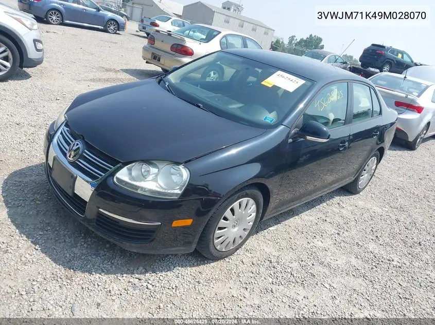 2009 Volkswagen Jetta S VIN: 3VWJM71K49M028070 Lot: 45625425