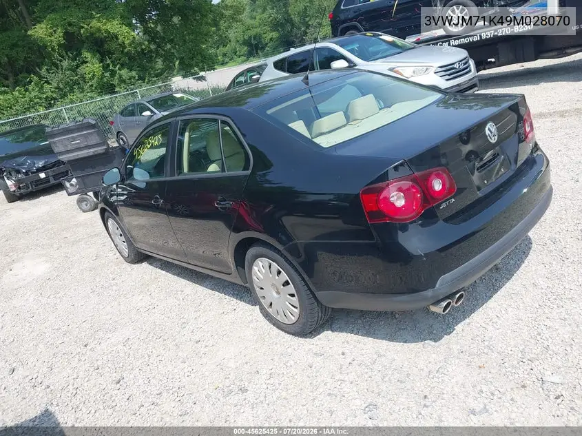 2009 Volkswagen Jetta S VIN: 3VWJM71K49M028070 Lot: 45625425