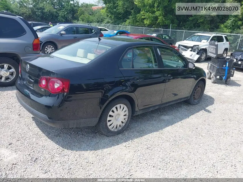 2009 Volkswagen Jetta S VIN: 3VWJM71K49M028070 Lot: 45625425
