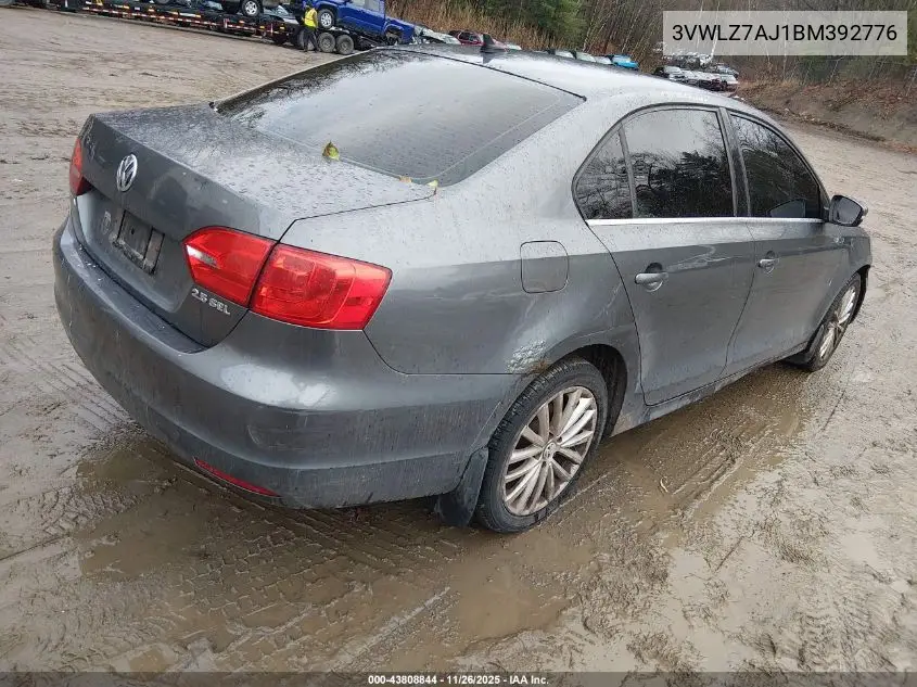3VWLZ7AJ1BM392776 2011 Volkswagen Jetta 2.5L Sel